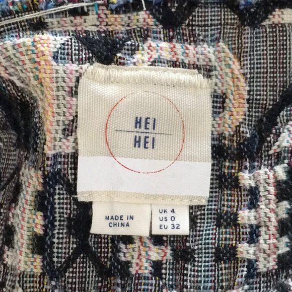 NWOT Anthro Hei Hei Ikat Print Jacket Sz 0 - Picture 4 of 5